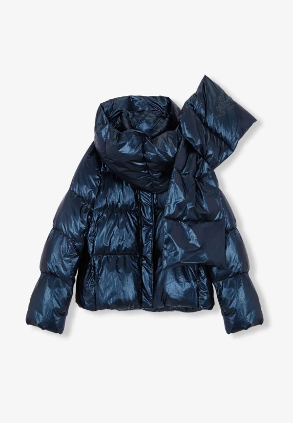 scalperscompany Abrigo Acolchado Bufanda Desmontable-Mujer Abrigos Y Chaquetas