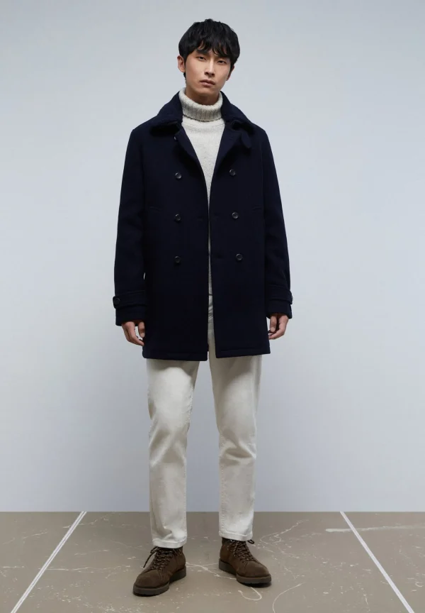 scalperscompany Abrigo Detalle Cuello Desmontable Borrego-Hombre Abrigos Y Chaquetas