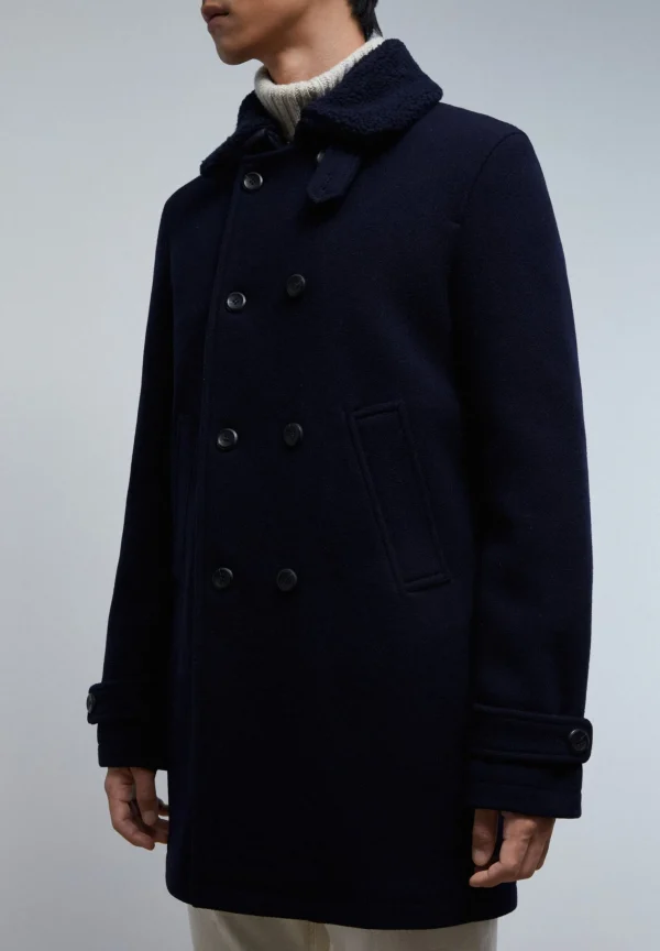 scalperscompany Abrigo Detalle Cuello Desmontable Borrego-Hombre Abrigos Y Chaquetas