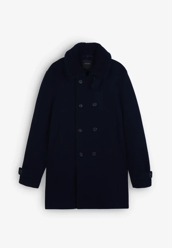 scalperscompany Abrigo Detalle Cuello Desmontable Borrego-Hombre Abrigos Y Chaquetas