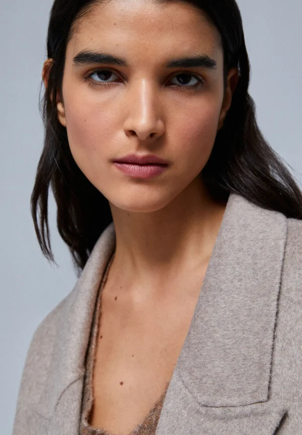 scalperscompany Abrigo Lana Bufanda-Mujer Abrigos Y Chaquetas