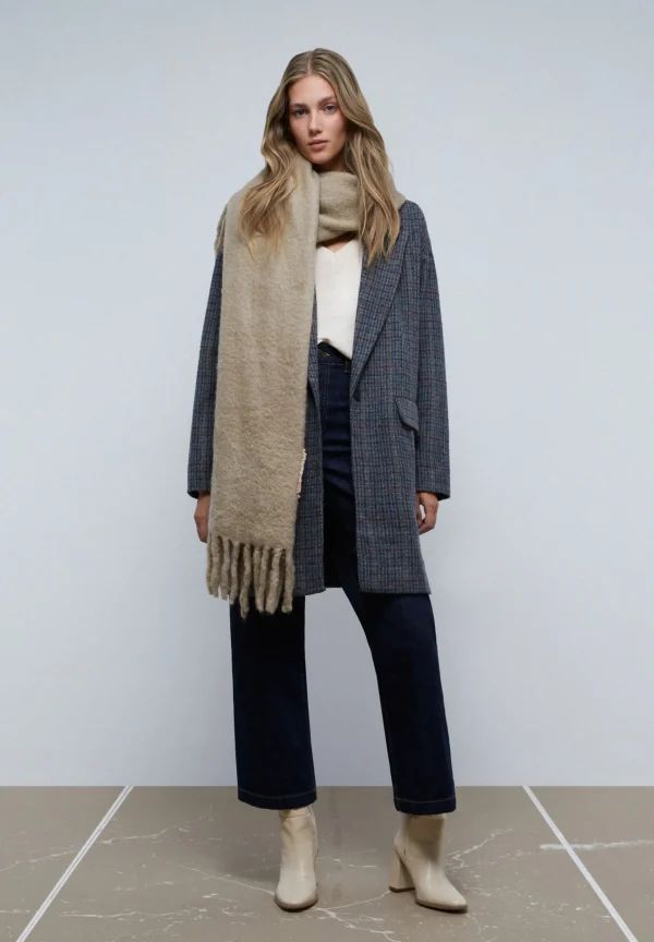 scalperscompany Abrigo Midi Pata De Gallo-Mujer Abrigos Y Chaquetas