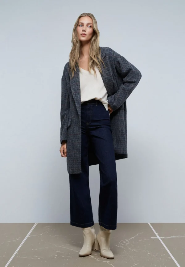 scalperscompany Abrigo Midi Pata De Gallo-Mujer Abrigos Y Chaquetas