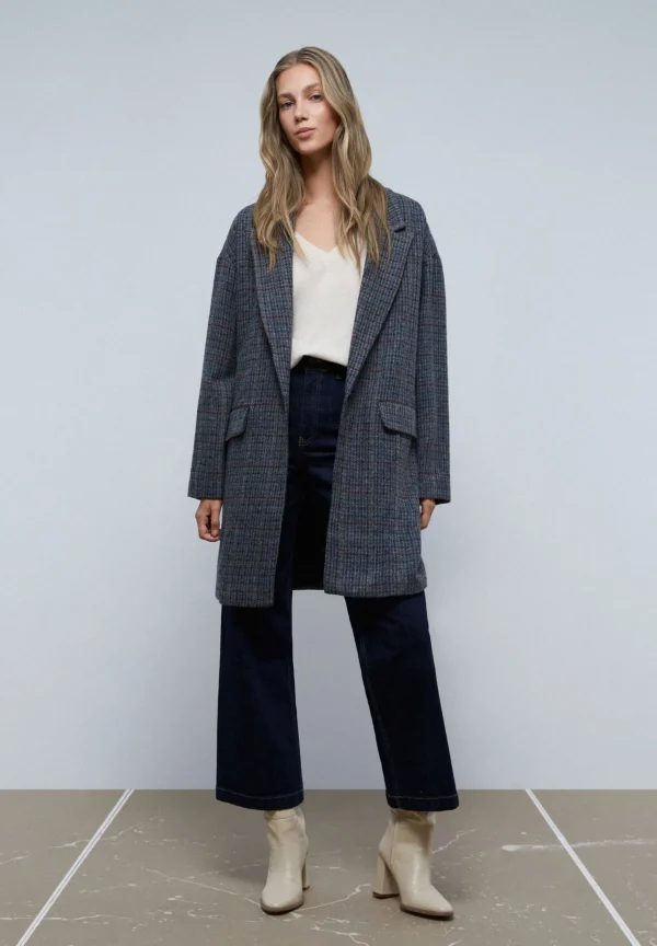 scalperscompany Abrigo Midi Pata De Gallo-Mujer Abrigos Y Chaquetas