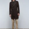 scalperscompany Abrigo Premium Cuadros Cinturon-Hombre Abrigos Y Chaquetas