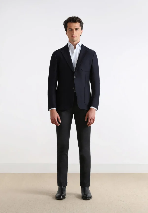 scalperscompany Americana Lana Estructura-Hombre Americanas Y Chalecos
