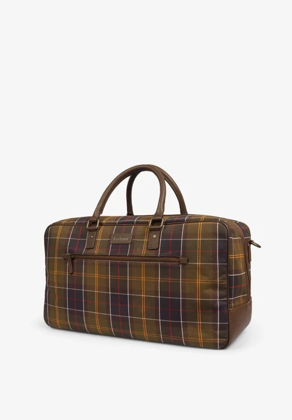 BARBOUR | Bolsa De Viaje Cuero Y Tartan-Hombre Bolsas Y Mochilas