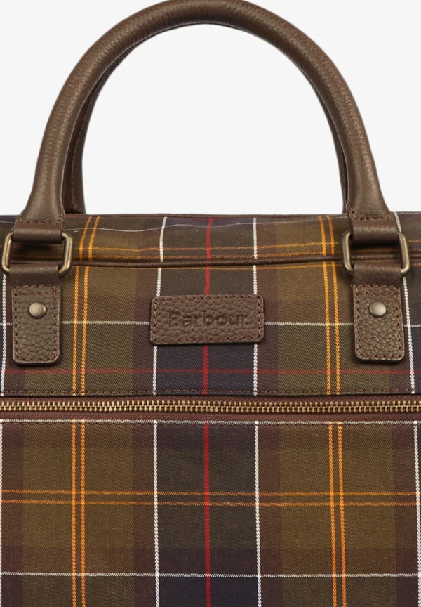 BARBOUR | Bolsa De Viaje Cuero Y Tartan-Hombre Bolsas Y Mochilas