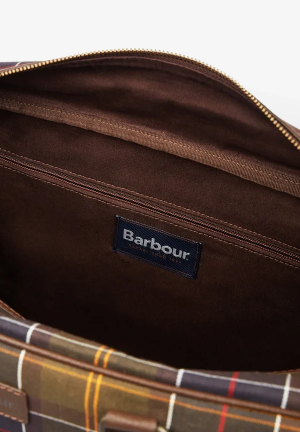 BARBOUR | Bolsa De Viaje Cuero Y Tartan-Hombre Bolsas Y Mochilas