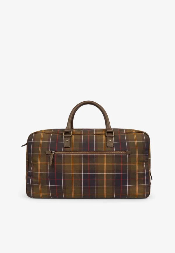 BARBOUR | Bolsa De Viaje Cuero Y Tartan-Hombre Bolsas Y Mochilas
