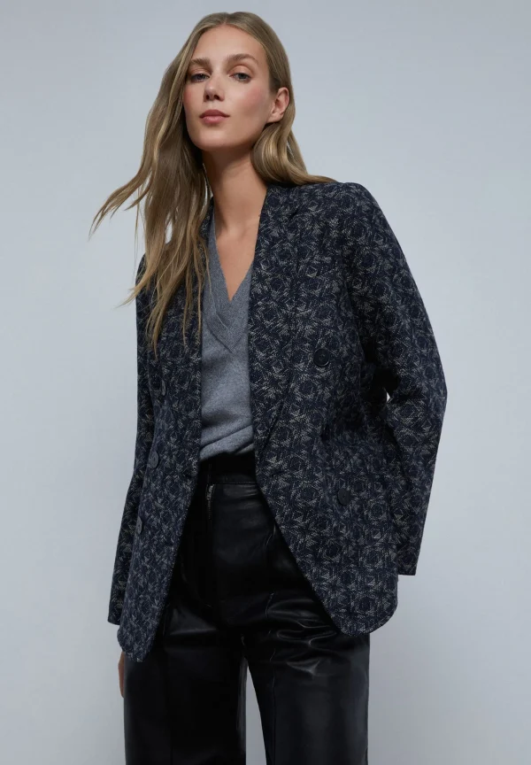 scalperscompany Blazer Cruzada Jacquard-Mujer Blazers Y Chalecos