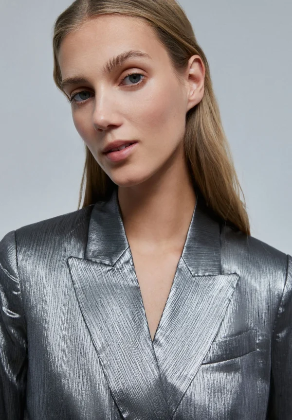 scalperscompany Blazer Cruzada Satinada-Mujer Coleccion
