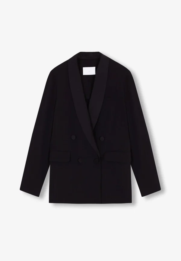 scalperscompany Blazer Cruzada Tipo Esmoquin-Mujer Coleccion