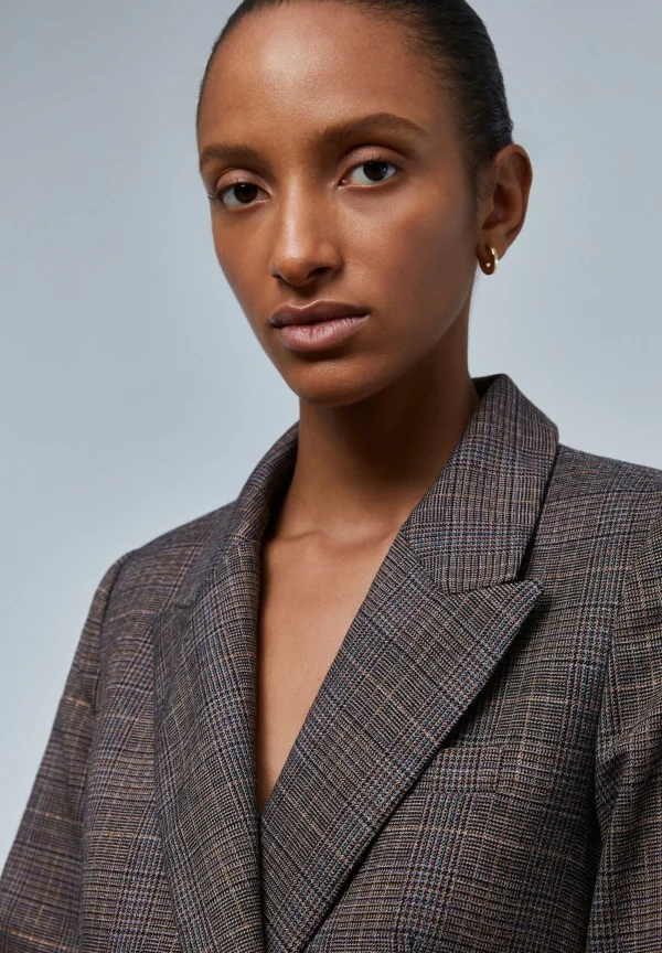 scalperscompany Blazer Cuadros Cintura Ajustable-Mujer Total Look