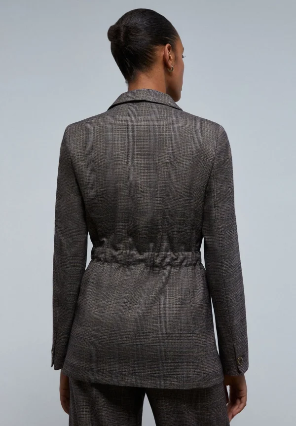 scalperscompany Blazer Cuadros Cintura Ajustable-Mujer Total Look