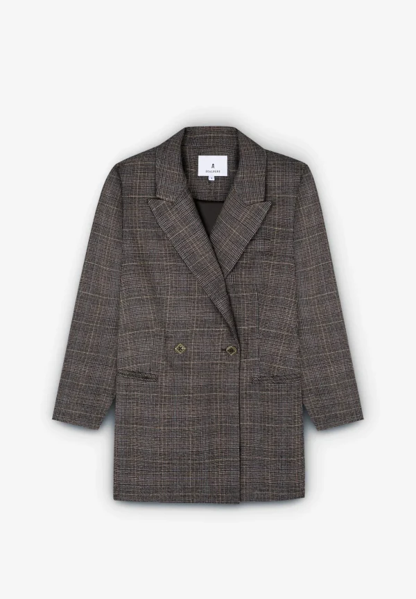 scalperscompany Blazer Cuadros Cintura Ajustable-Mujer Total Look