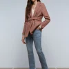 scalperscompany Blazer Cuadros Cinturon-Mujer Blazers Y Chalecos
