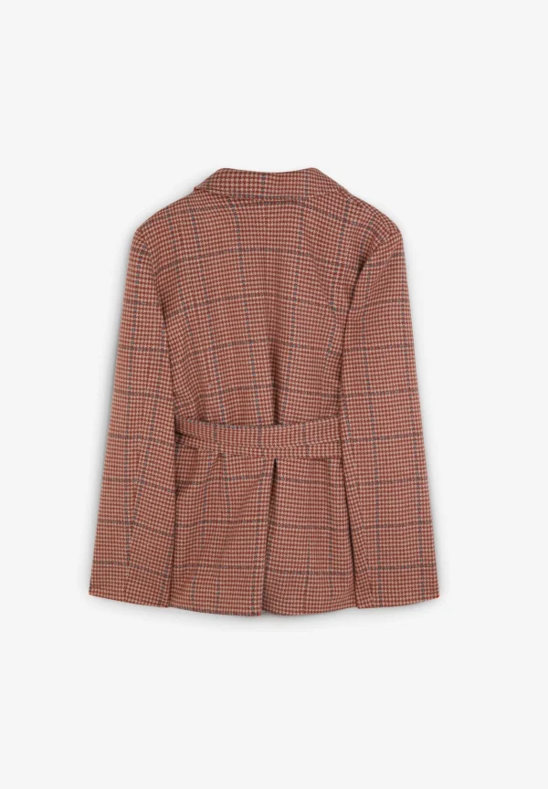 scalperscompany Blazer Cuadros Cinturon-Mujer Blazers Y Chalecos