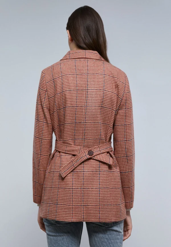 scalperscompany Blazer Cuadros Cinturon-Mujer Blazers Y Chalecos