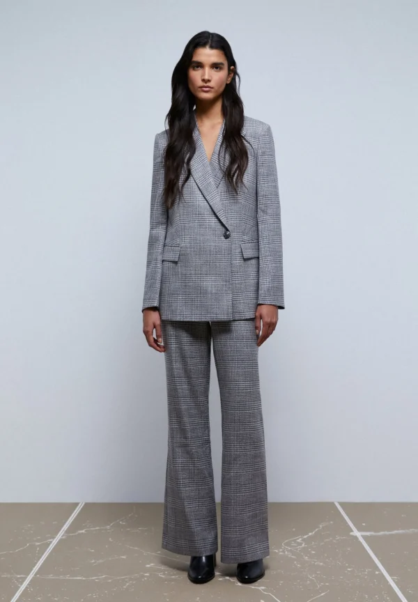 scalperscompany Blazer Cuadros Cruzada Boton-Mujer Total Look