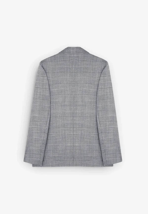 scalperscompany Blazer Cuadros Cruzada Boton-Mujer Total Look
