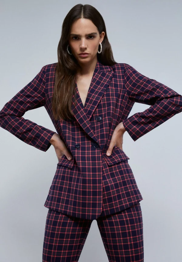 scalperscompany Blazer Cuadros Solapa Punta Lanza-Mujer Total Look