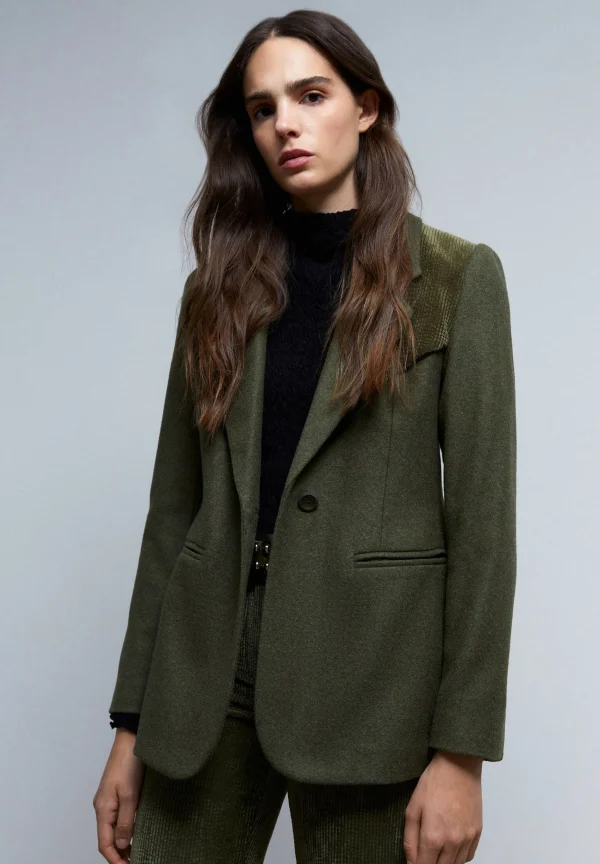 scalperscompany Blazer Detalles Pana-Mujer Blazers Y Chalecos