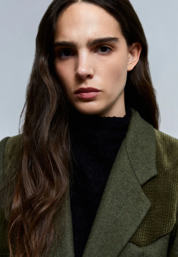 scalperscompany Blazer Detalles Pana-Mujer Blazers Y Chalecos