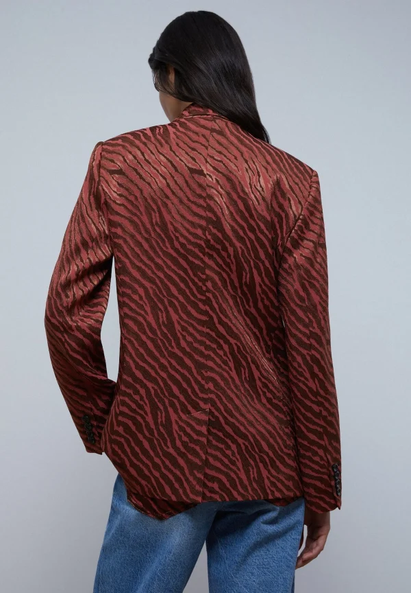 scalperscompany Blazer Satinada Animal Print-Mujer La Gran Fiesta