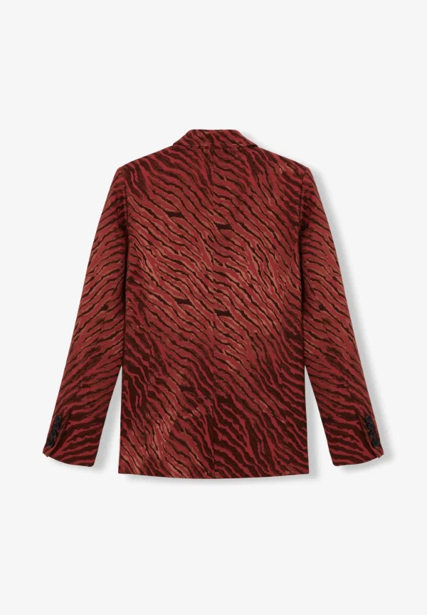 scalperscompany Blazer Satinada Animal Print-Mujer La Gran Fiesta