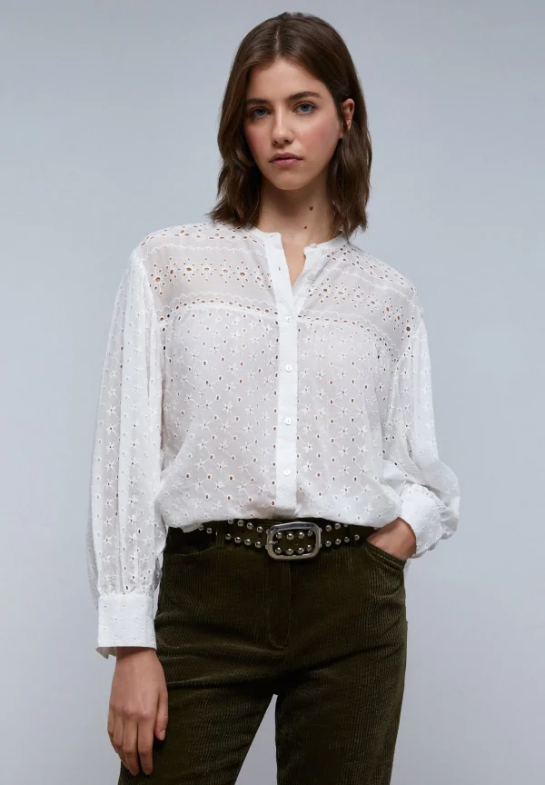 scalperscompany Blusa Bordado Suizo-Mujer Camisas Y Blusas