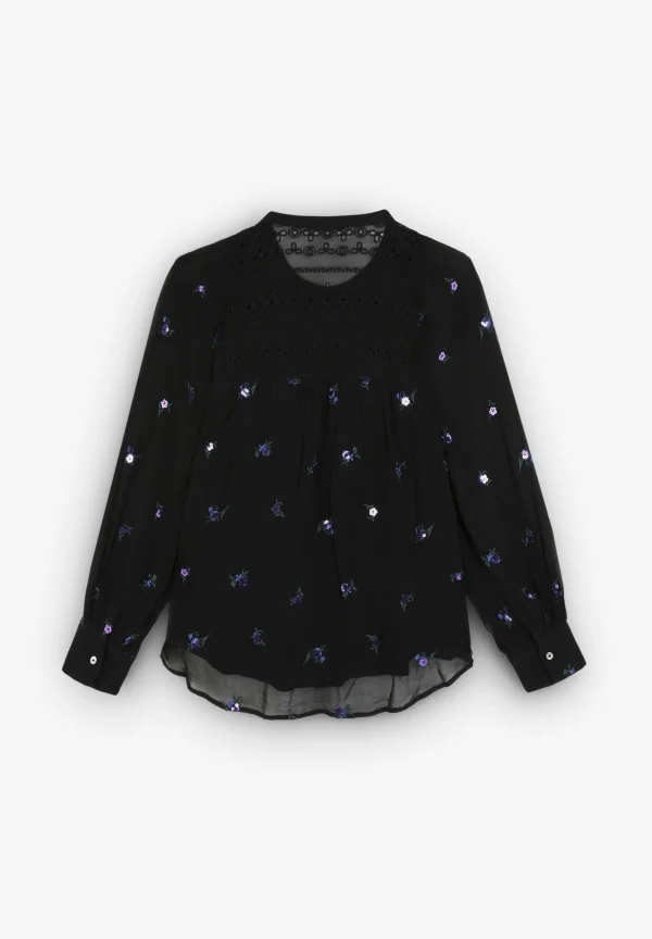 scalperscompany Blusa Detalle Flores-Mujer Camisas Y Blusas