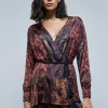 scalperscompany Blusa Kimono Cruzada-Mujer Coleccion