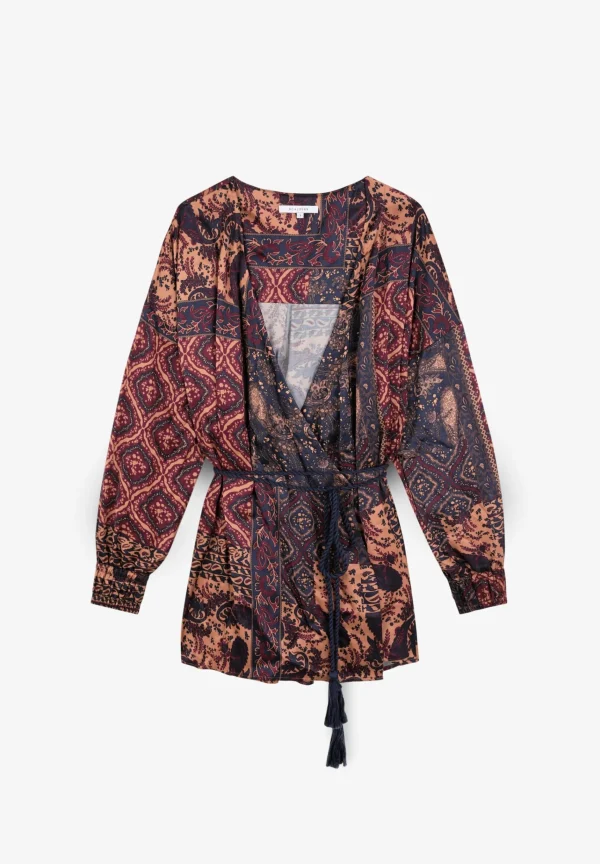 scalperscompany Blusa Kimono Cruzada-Mujer La Gran Fiesta