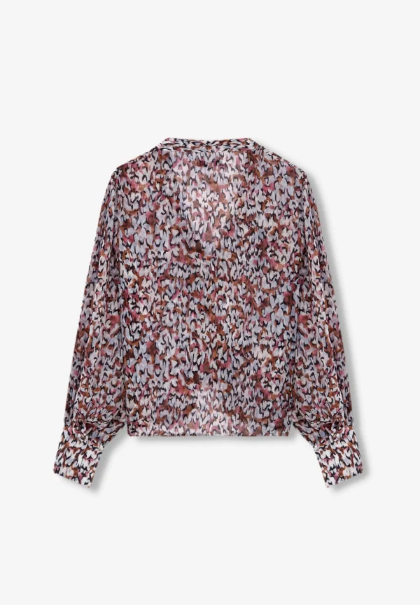 scalperscompany Blusa Print Drapeada-Mujer La Gran Fiesta