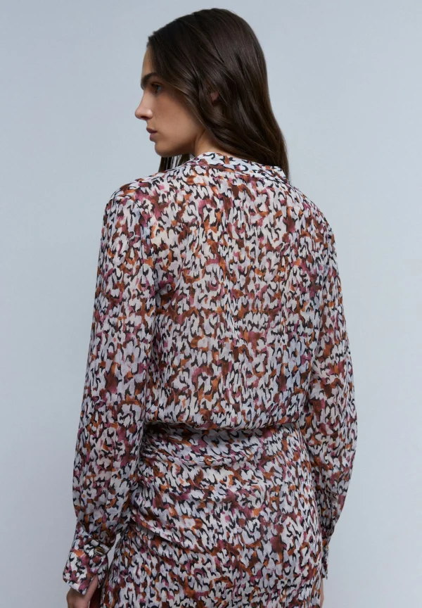 scalperscompany Blusa Print Drapeada-Mujer Total Look