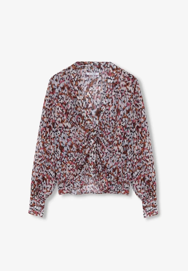 scalperscompany Blusa Print Drapeada-Mujer Total Look