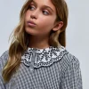 scalperscompany Blusa Vichy Cuello Bordado Suizo-Niños Camisas
