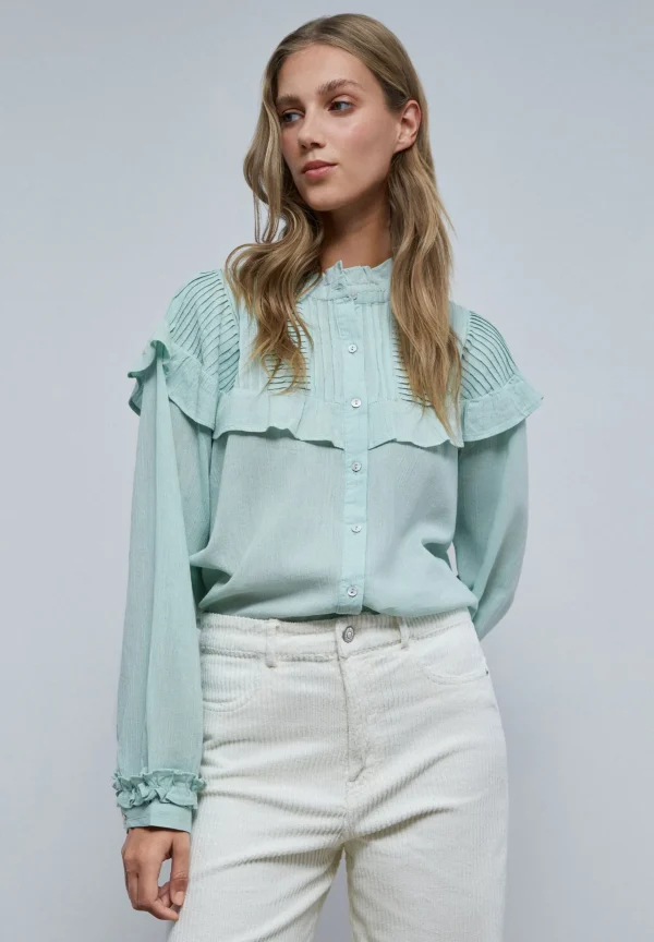 scalperscompany Blusa Volante Canesu-Mujer Camisas Y Blusas