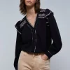 scalperscompany Blusa Volante Hombro-Mujer Camisas Y Blusas