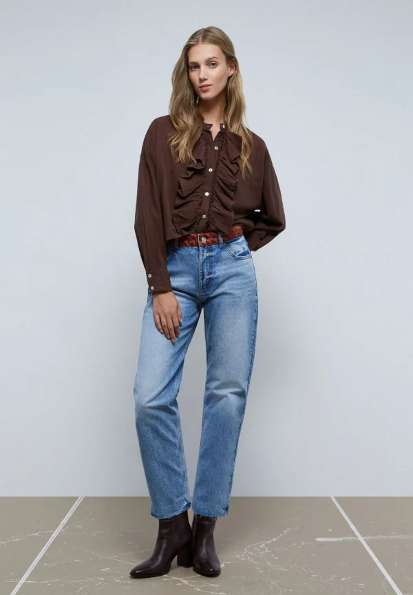 scalperscompany Blusa Volantes-Mujer Camisas Y Blusas