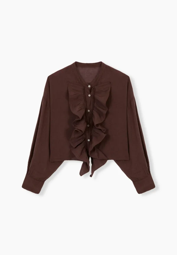 scalperscompany Blusa Volantes-Mujer Camisas Y Blusas