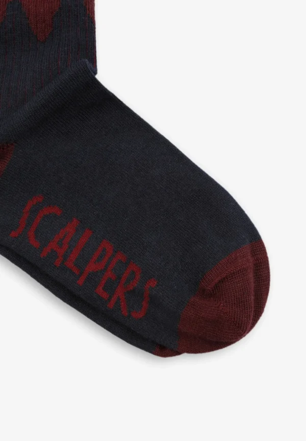scalperscompany Calcetines Calavera Bicolor-Niños Calcetines