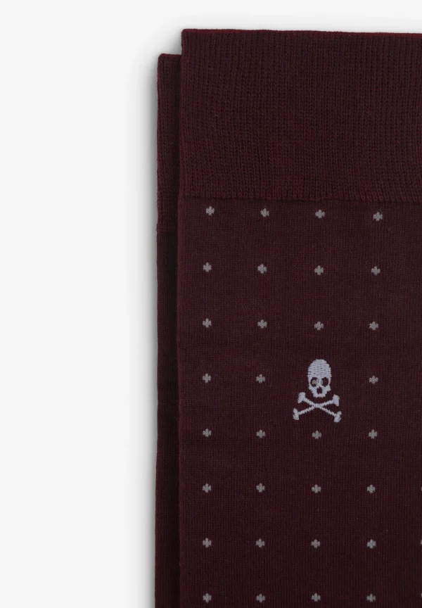 scalperscompany Calcetines Calavera Puntos-Hombre Calcetines