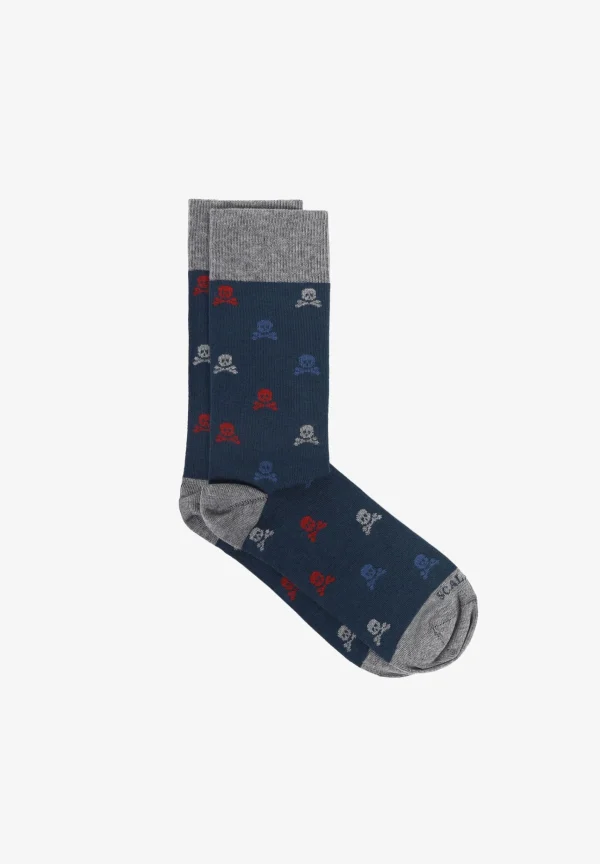 scalperscompany Calcetines Calaveras-Hombre Calcetines