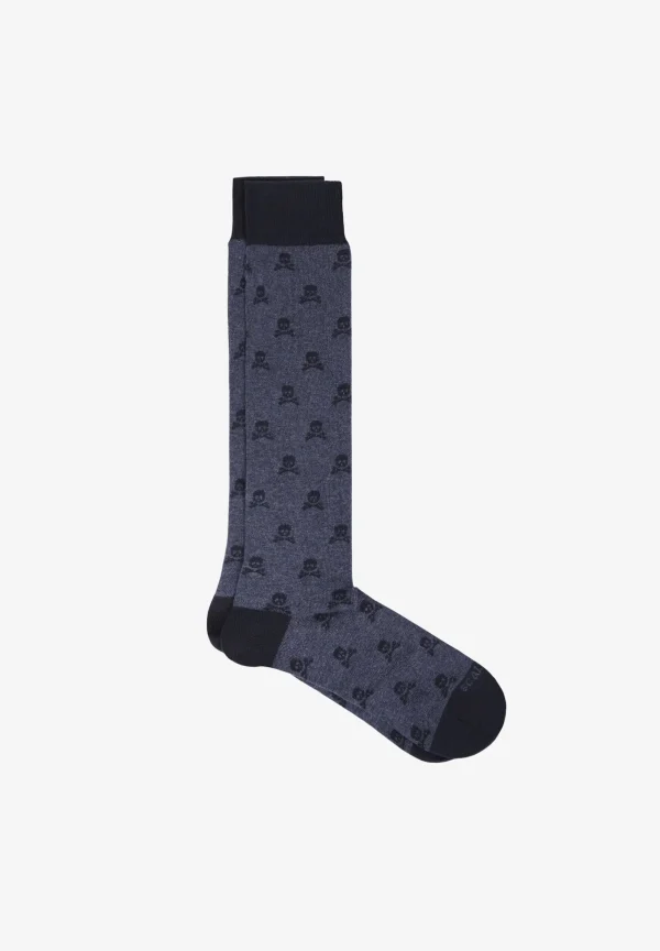 scalperscompany Calcetines Calaveras All Over-Hombre Calcetines
