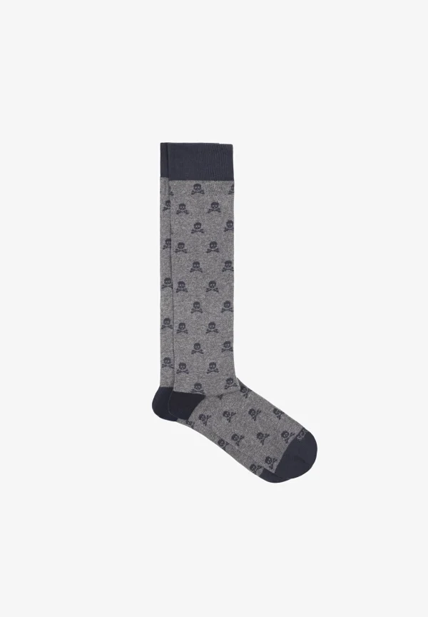 scalperscompany Calcetines Calaveras All Over-Hombre Calcetines