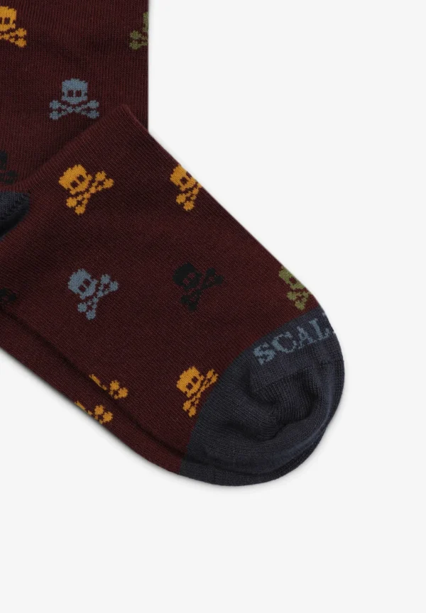 scalperscompany Calcetines Calaveras Multicolor All Over-Niños Calcetines