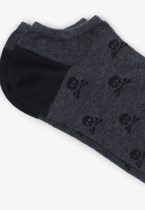 scalperscompany Calcetines Cortos Calaveras-Hombre Calcetines