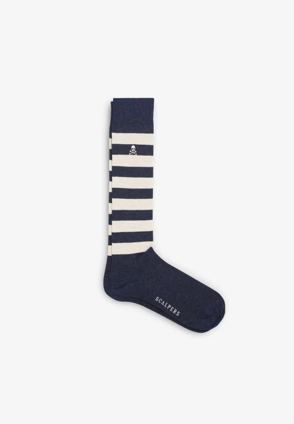 scalperscompany Calcetines Rayas Calavera-Hombre Calcetines
